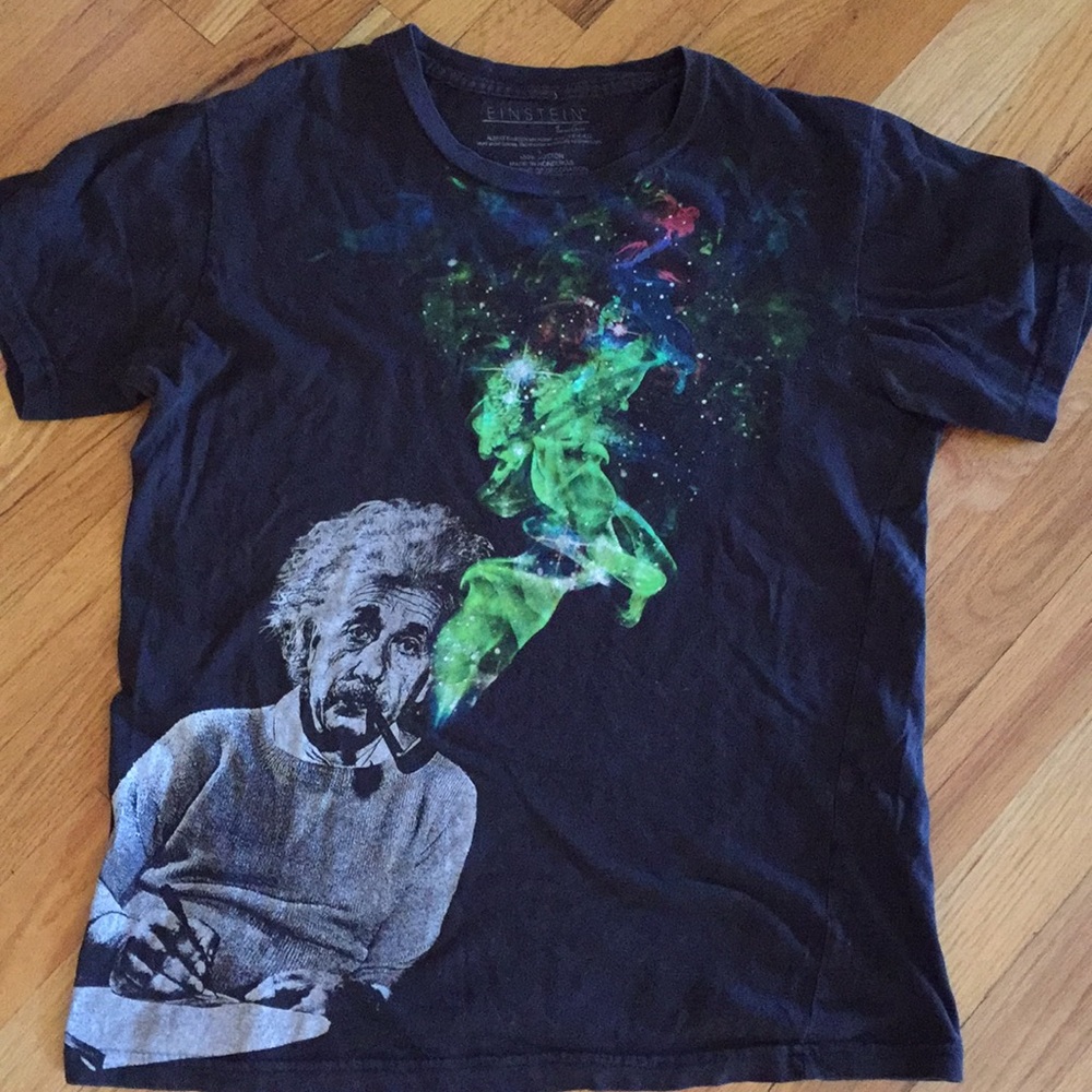 Albert Einstein graphic Tshirt charcoal black/gray